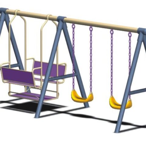 Fun and safe children's swing for backyard play. Made from durable, weather-resistant materials with secure straps and comfortable seating for hours of outdoor enjoyment