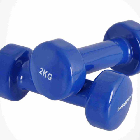 Tone muscles and build strength with this 2kg blue vinyl-dipped dumbbell pair. Comfortable, non-slip coating—great for beginners, rehab, and daily home workouts