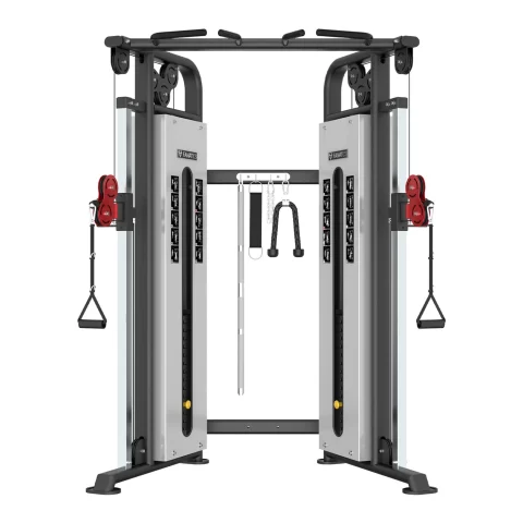 Premium Grade Functional Trainer with adjustable pulleys, multiple attachment options, and a compact design. Perfect for full-body strength training and rehabilitation.
