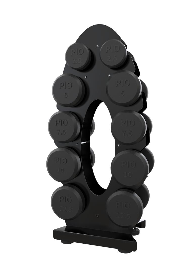 Organize your weights in style with the Oval Shaped Dumbbell Rack—sleek, space-saving design with sturdy construction for safe, easy access to dumbbells. Ideal for home and commercial gyms
