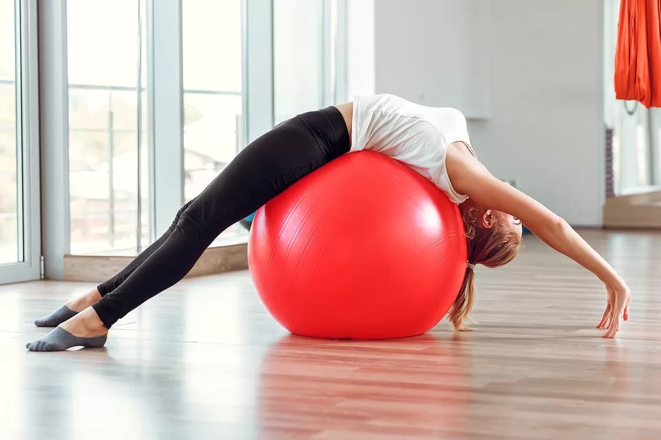 SWB55 Swiss Ball 55cm (Colour: Red or Blue) (GateGold Fitness Brand) - Image 2