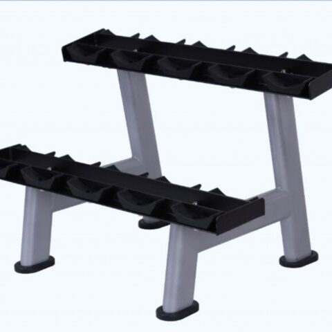 Organize your gym with the Premium Dumbbell Rack — holds 5 pairs of dumbbells securely. Durable, compact, and stylish design for efficient storage in home or commercial gym