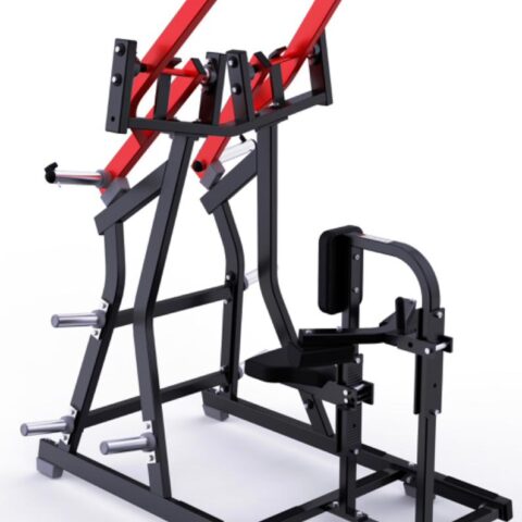Target your back and biceps with the Iso-Lateral Front Lat Pulldown. This machine allows for independent arm movement, improving muscle activation and helping to build strength and size in the lats and upper back