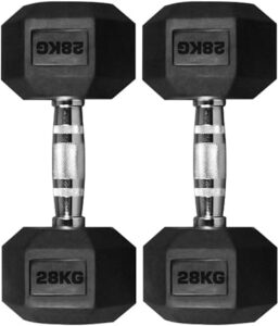 hex rubber dumbbell